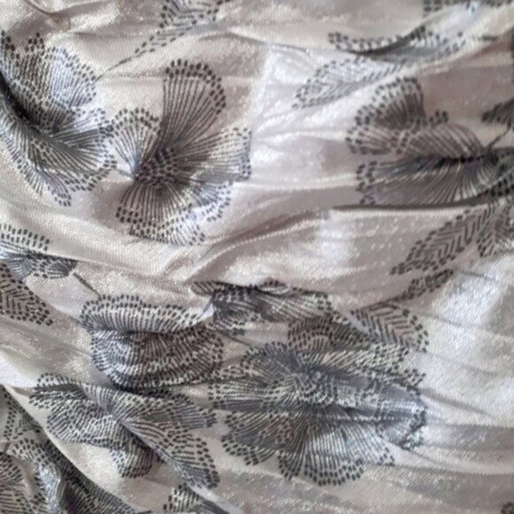 NWT Zara silver metallic floral jacquard mini holiday dress - Picture 10 of 10